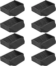 KALLORY 8Pcs Slip Furniture Caster Cups Durable Wheel Stoppers for Sofas Beds Chairs Floors from Scratches Suitable for All Wheel Black