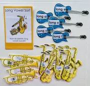Educational Literacy Center Phonics Learning Resource Activity Long Vowel Sort