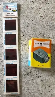 VINTAGE 1960's PANA VUE HONG KONG ISLAND W746 TRAVEL SLIDES & 35mm VIEWER - NEW