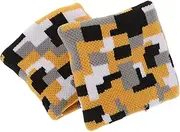 BESPORTBLE 1 Pair Camouflage Wrist Sweat Bands Elastic Sports Wrist Guards Soft and Sturdy Wrist Support for Fitness
