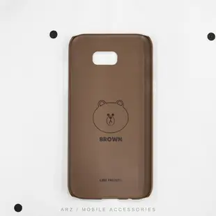 LINE聯名手機殼『限時5折』【ARZ】【A418】Samsung A5 2017 熊大 莎莉 保護殼 硬殼 三星手機殼