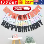 Bunting Garland Happy Birthday Party Banner Flag Hanging Decoration Colourful AU