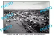 OLD 6 X 4 PHOTO GOONDIWINDI QLD AERIAL VIEW OF TOWN IN FLOOD c1956 1