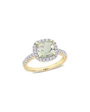 Rina Limor Silver 3.02 ct. tw. Green Quartz & Topaz Ring