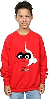 [Absolute Cult] Disney Boys Incredibles 2 Incredible Baby Sweatshirt Red 3-4 Years