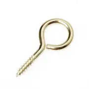 Everhang 7mm Brass Plated Screw Eye Hook 25PK 72413