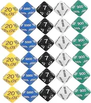 COSMEVIVI 30pcs Multi Colored Polyhedral Dice Gaming Dices for Board Games Parties Portable Game Props with Smooth Surface Sturdy Finish Fun for Entertainment