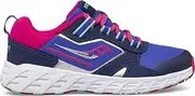 [Saucony] Wind Shield 2.0 Running Shoe, Blue/Pink, 6 US Unisex Big Kid