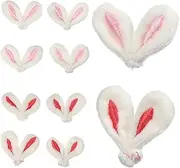 BESPORTBLE 10 Pcs Plush Bunny Ears for Crafts Adorable DIY Accessories for Dolls Bags Costumes Elegant Handmade Decoration Soft Animal Ears for Creative Projects