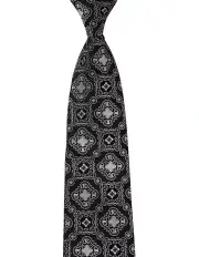 [Dom Bagnato] Quadrato Silk Tie in Black
