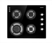 Devanti Gas Cooktop 60cm 4 Burner Glass