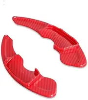 Car Steering Wheel Shift Paddles for is NX RC F Sport Fsport IS200t IS250 IS300 IS350 IS300h ABS Carbon Fiber Car Steering Wheel Paddle Shift Extension HTEOPOEKFR(Carbon red)