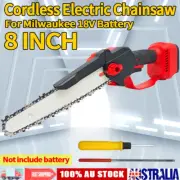 8inch Cordless Electric One-Hand Wood Chainsaw Cutter For Milwaukee 18V Battery