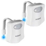 Toilet Night Light 2Pack,Motion Activated Toilet Bowl NightLights, 8 2 Pack