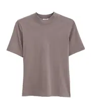 Mock Neck Tee Gray
