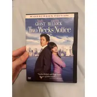 在飛比找蝦皮購物優惠-‼️貼身情人 二手正版DVD‼️TWO WEEKS NOTI