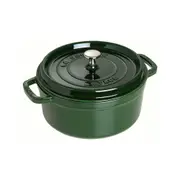 Staub 18cm/1.7L Cast Iron Round Cocotte Pot w/Lid Induction Cookware Basil Green