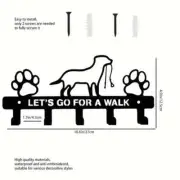 Black Proof Metal Dog Key Hook Multifunctional Wall Mounted Storage Key Hat Coat