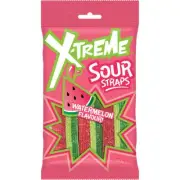 X-treme sour straps watermelon flavour candy 160g