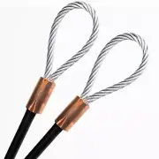 1/4" COATED GALVANIZED STEEL CABLE COPPER SLEEVE, 1-75ft (Black,Red,White)