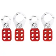4 PCS Lock Out Tag Out Lock Hasp Safety Padlock Lockout Steel Nylon Hasp2392