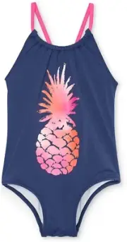 Hatley 266918 Kids Party Pineapples One-Piece Swimsuit Blue Size 3