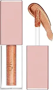 2 Pack Liquid Eyeshadow Brush Set Long Lasting Waterproof Sweatproof Shimmer Glitter Makeup Brushes for Women Girls Professional Cosmetic Tools Bronzing Gold One Size
