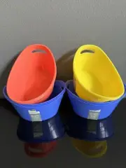 Small Play Toy Tub Bucket Lot Of 12 - 6.25" 4 Colors Plastic Trueliving NEW