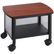 Safco Impromptu Under Table Printer Stand in Stainless Steel Frame in Black