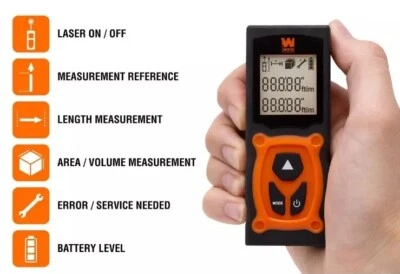 130-Feet Laser Distance Measure with Backlit Screen