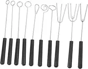 Zerodeko 10pcs Chocolate Dipping Forks Candy Dipper Tools for Fondue DIY Chocolates and Desserts Comfortable Design for Home and Outdoor Use