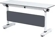 GIZNXBA Folding Conference Table Rolling Foldable Meeting Tables, Conference Rooms Training Rooms Flip Top Mobile Training Table with Caster Wheels for Office, Meeting Room(50cm)
