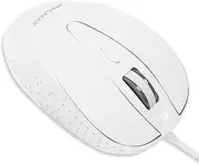[Macally] USB Wired Mouse with 3 Button, Scroll Wheel, & 5 Foot Long Cord, USB Mouse for Laptop and Desktop, Computer Mouse Wired Compatible with Apple MacBook, iMac, Mac Mini, Windows PC, & Chromebook