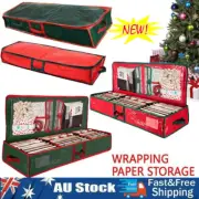 Christmas Xmas Wrapping Paper Storage Bag Tidy Gift Wrap Organizer Decoration AT