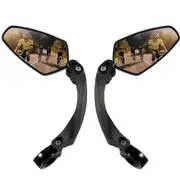 Rearview Rectangle Back Mirror Handlebar Bicycle Bike Cycle Rear View Mirrors