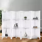 8 Panel Room Divider Screen Privacy Stand Foldable Wooden Partition Lightweight