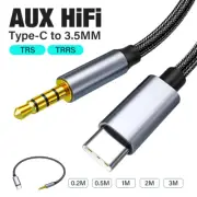 2M 3M USB C Type C to 3.5mm Audio Aux Jack Cable Headphone Adapter Plug and Play