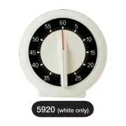 LARGE 60 MINUTES DIAL TIMER 5920 COUNTDOWN CLOCK ALARM TIME REMINDER WHITE/BLACK
