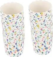 CATIEBYE 48pcs Dot Paper Cake Cups Oil Muffin and Cupcake Liners for Baking for Weddings Parties and Everyday Desserts