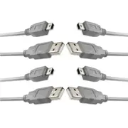4PK Sansai 1.8m 2.0 USB A to 5 Pin Mini B Male Data Cable for Hard Drive/Camera