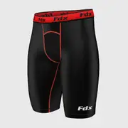 Fdx Men's BaseMax Red Compression Shorts Skin Tight Gym Pants