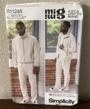 Simplicity Pattern R11246 Mens Knit Jacket and Pants Size XS-XL Uncut