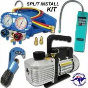 Manifold Kit - Vacuum Pump -Leak Detector - Tube Cutter - Split Systems Install.