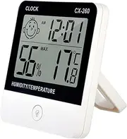 Digital Thermometer Hygrometer - minii Indoor Thermometer | Intelligent Digital Hygrometer | Digital Temperature and Humidity Sensor with Large LCD Display for House, Greenhouse, Baby, Office, Home