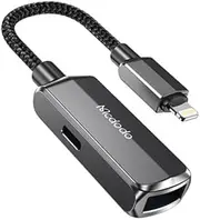 2-in-1 OTG Convertor Lightning to USB-A 3.0 + Lightning for Charging and Data Transfer