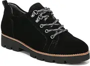 [Vionic] Womens Ballari Suede Lace-Up Oxfords Black 8 Medium (B,M)