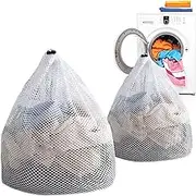 Delicates Wash Bag Laundry Lingerie Bra Washing Pack Set Clothes Case 2Pcs (L)