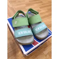 在飛比找蝦皮購物優惠-二手NEW BALANCE 韓國嬰幼童可愛配色涼鞋-藍綠US
