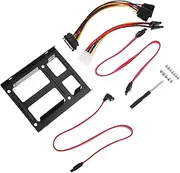 ARTIBETTER 2.5 to 3.5 Dual Bay Ssd Adapter Metal Bracket Simple Installation Power Dissipation Design