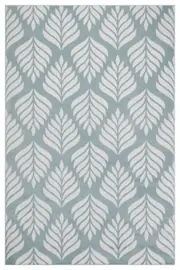 Dibang Aqua Light Green and Cream Indoor Outdoor Rug